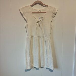 ROXY White Textured Dress